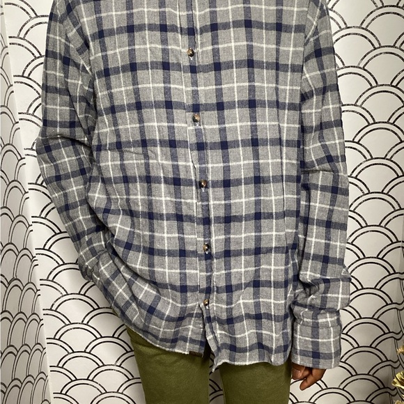 Billy Reid Melange Grid Plaid Wilson Shirt- Size XL - Picture 3 of 15